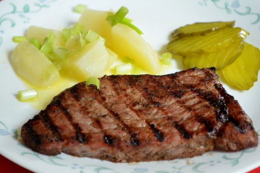 Рецепт говядины, маринованной с зеленым луком