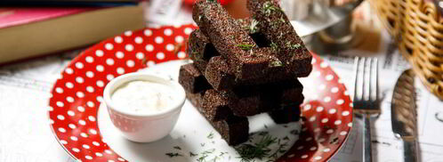 чесночные гренки с соусом. Шаг 8