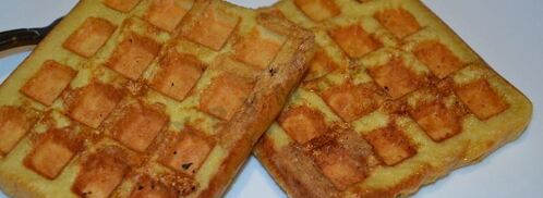 гренки из хлеба в вафельнице. Шаг 8