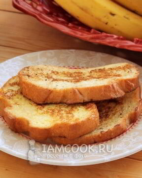 Сладкие гренки из белого хлеба