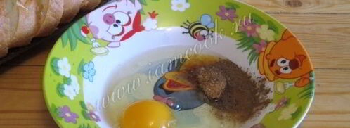 сладкие гренки из белого хлеба. Шаг 4