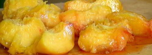 сладкие гренки с томлеными персиками. Шаг 8