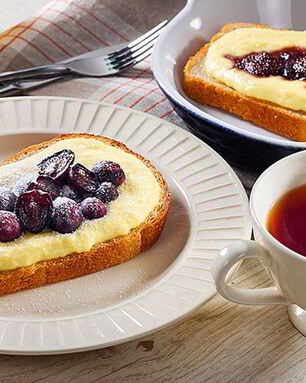 Сладкие гренки с творогом