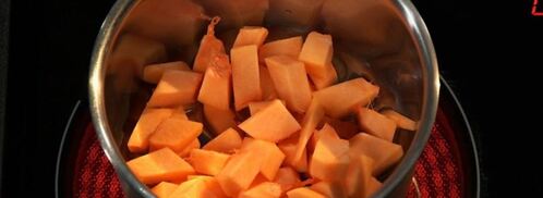 баклажанная икра на тыквенном пюре. Шаг 4