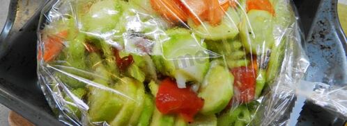 диетическая кабачковая икра в рукаве. Шаг 9