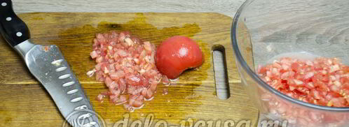 икра из баклажанов со свежими помидорами. Шаг 9