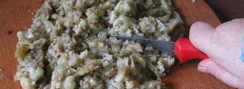 икра из печеных баклажанов. Шаг 8