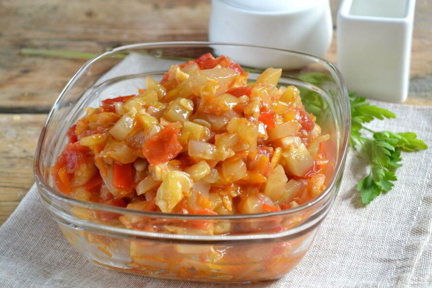 Рецепт икры кабачковой с перцем и помидорами