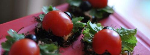 бутерброды канапе божья коровка. Шаг 4