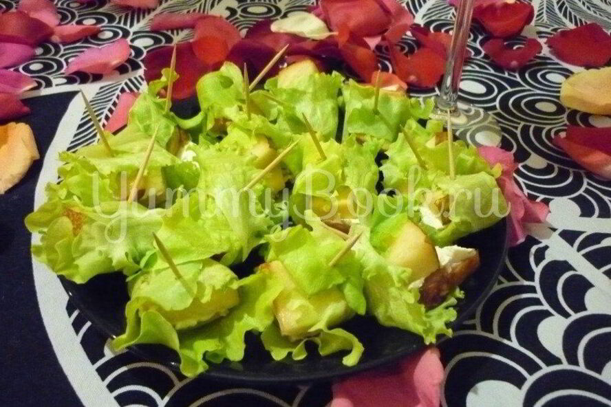 Рецепт изящных канапе с грушей, ветчиной и сыром