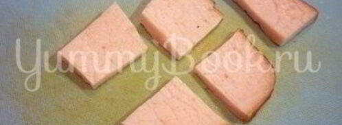 изящные канапе с грушей, ветчиной и сыром. Шаг 3