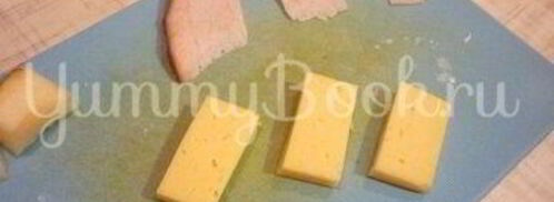 изящные канапе с грушей, ветчиной и сыром. Шаг 12