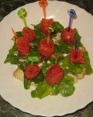 Канапе из красной рыбы