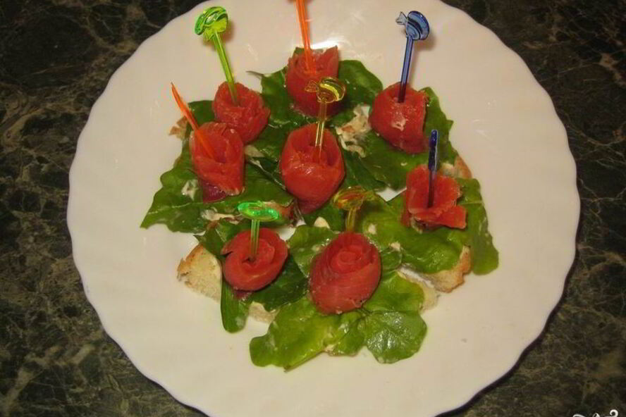 Рецепт канапе из красной рыбы