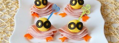 канапе новогоднее цыплята. Шаг 12