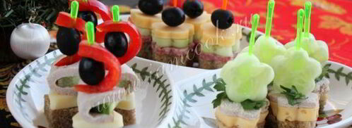 канапе праздничное ассорти. Шаг 13