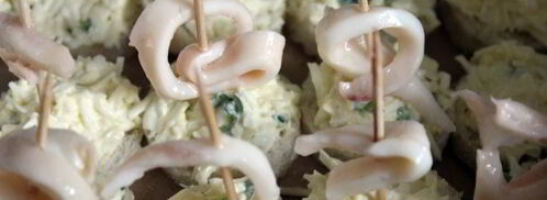 канапе с кальмаром. Шаг 6