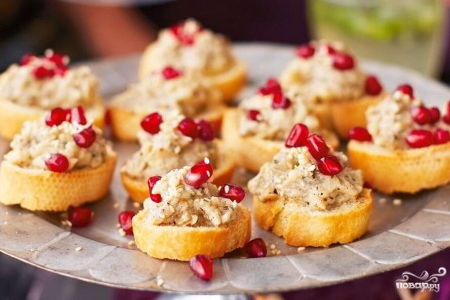 Рецепт канапе с паштетом