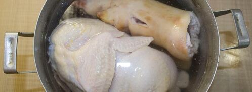 холодец из курицы и свиных ножек. Шаг 4