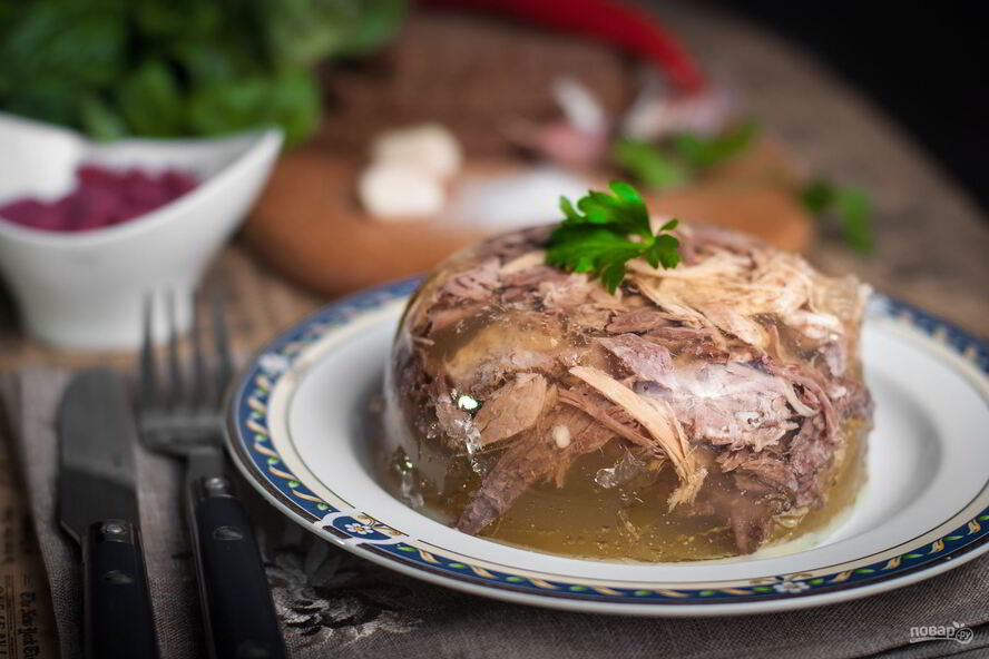 Рецепт хрустального холодца из домашнего петуха