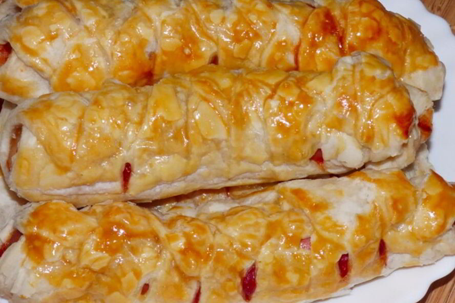 Рецепт хот-дога из слоеного теста