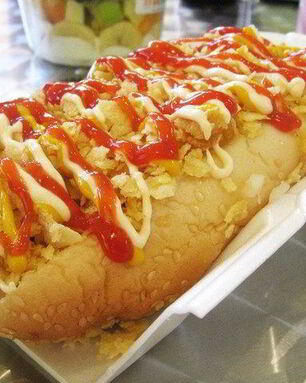 Хот-дог с крабовыми палочками