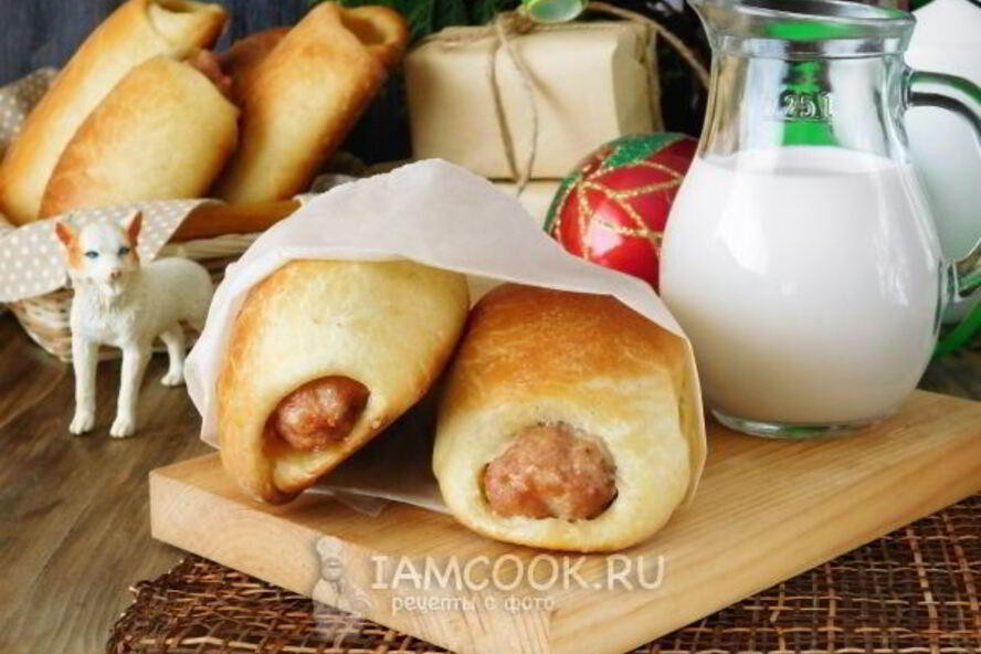 Рецепт новогоднего хот-дога с фаршем