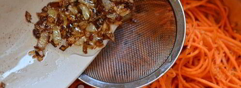 корейская морковь с луком. Шаг 8