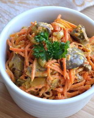 Корейская морковка с печенью