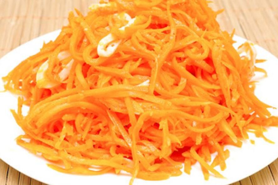 Рецепт моркови по-корейски с кальмарами