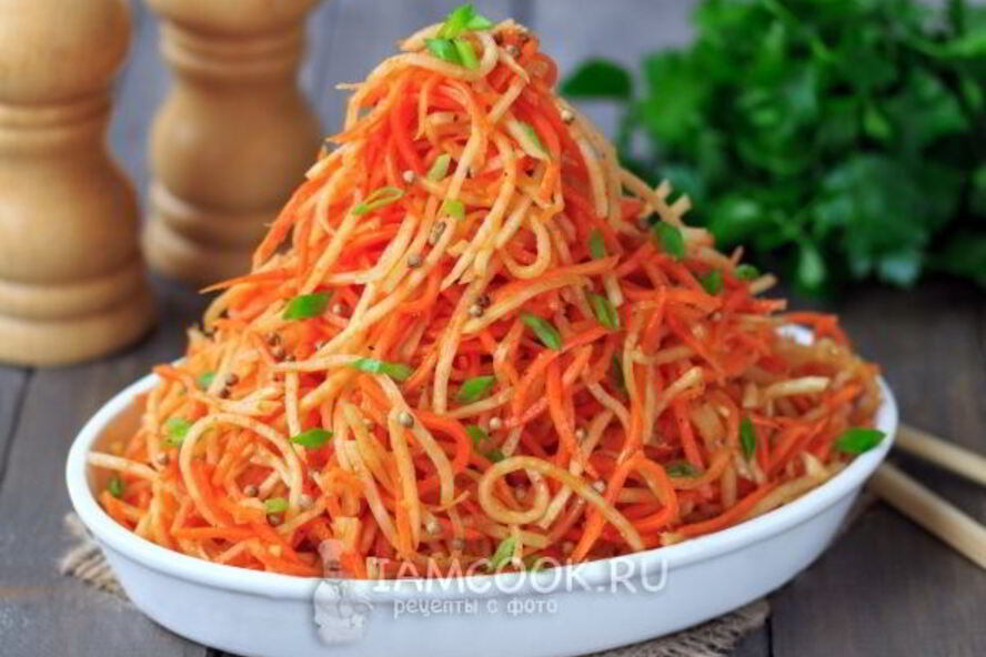 Рецепт моркови по-корейски с сельдереем