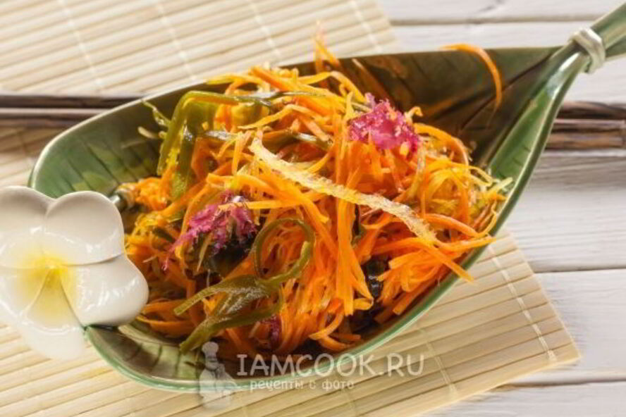 Рецепт моркови по-корейски с водорослями
