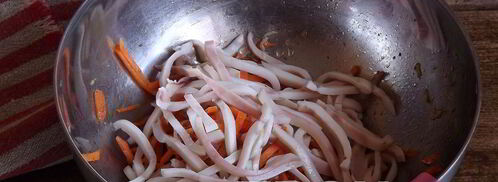 морковь с кальмаром по-корейски. Шаг 4