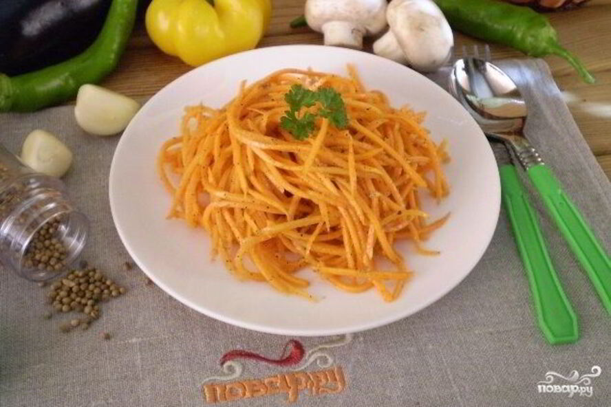 Рецепт морковки по-корейски острая