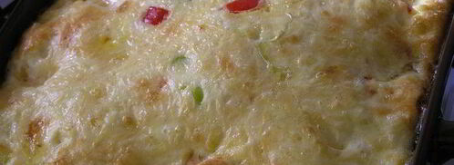 фриттата осенняя с лососем, сладким перцем и луком-пореем. Шаг 9