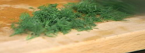 испанский омлет с картофелем, семгой и укропом. Шаг 9