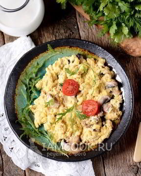 Омлет на кефире на сковороде
