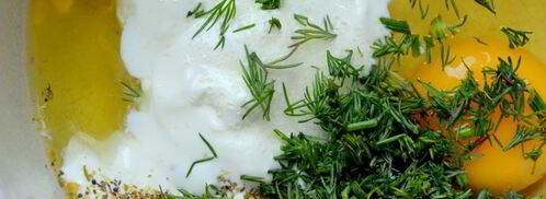 омлет на сметане с шампиньонами и кабачками. Шаг 3