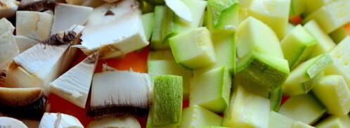 омлет на сметане с шампиньонами и кабачками. Шаг 4