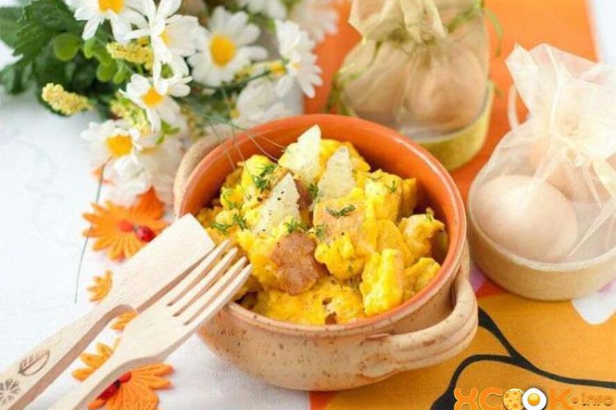 Рецепт омлета с добавлением хлеба