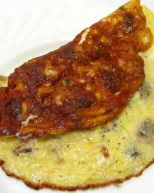 Омлет с грибами и сыром