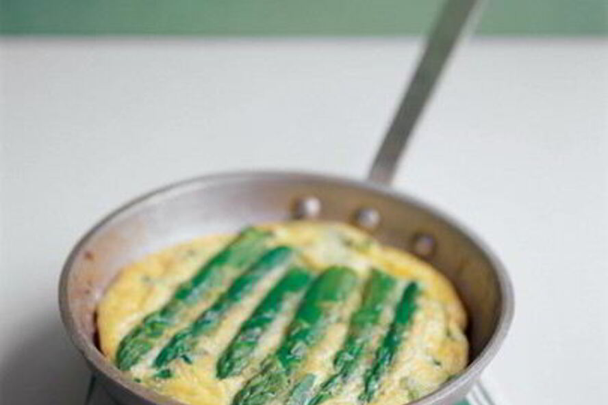 Рецепт омлета с картофелем и спаржей
