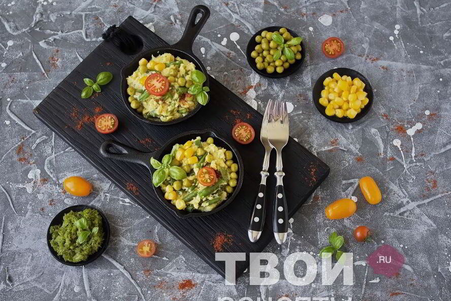 Рецепт омлета с мукой