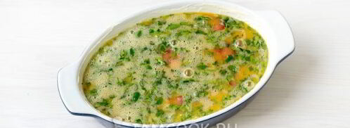 омлет с помидорами, кабачками и сыром в духовке. Шаг 11