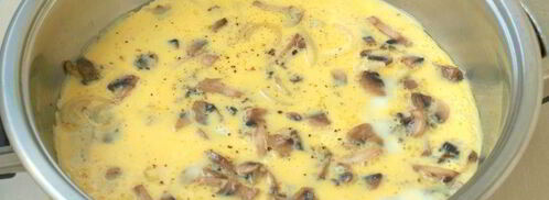 омлет с шампиньонами. Шаг 5