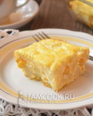 Омлет с цветной капустой и кукурузой