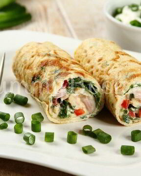 Омлет с ветчиной и зеленью