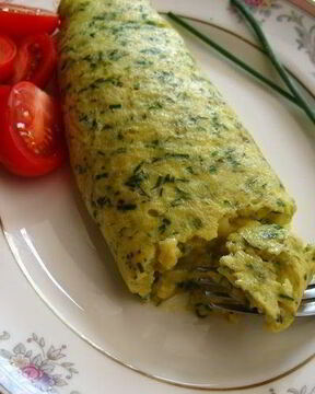 Омлет с зеленью