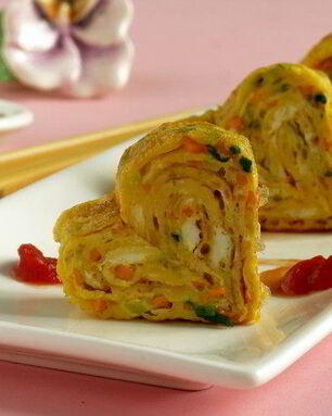 Омлет Сердечки