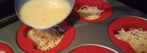 омлет в духовке в формочках. Шаг 5